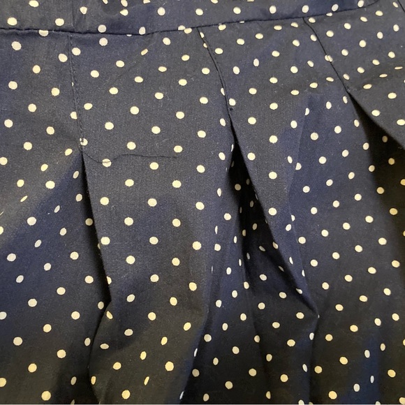 ellos Navy and White Polka Dot Fit & Flare Button-Down Shirtdress Cap Sleeve 1X - Picture 10 of 11